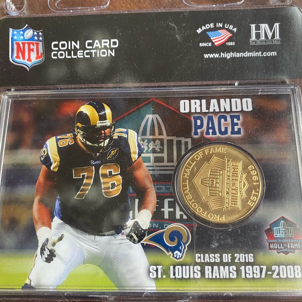 Orlando Pace Highland Mint NFL Hall of Fame Commemorative Coin